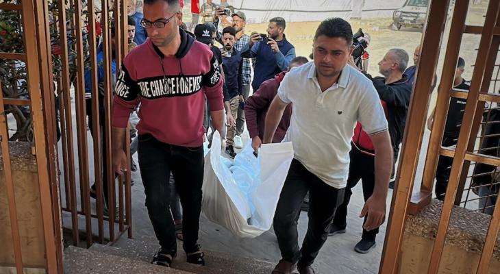 وداع وتشييع شهداء ارتقوا في خانيونس من مستشفى ناصر جنوب قطاع غزة