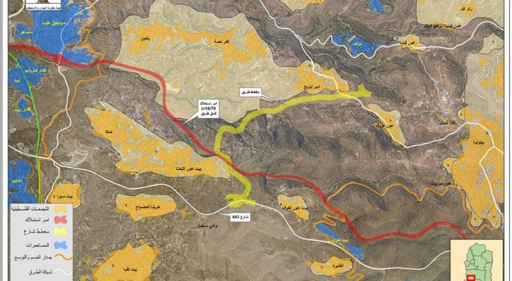 شوارع استيطانية كبيرة تستهدف غرب رام الله