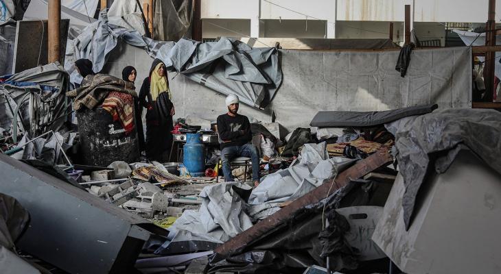 دمار هائل خلفه قصف الاحتلال لمدرسة فهمي الجرجاوي التي تأوي النازحين بمدينة غزة