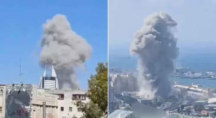 قصف قرب ميناء حيفا.webp
