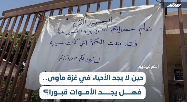 إنفوفيديو.. حين لا يجد الأحياء في غزة مأوى.. فهل يجد الأموات قبورا؟