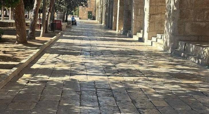 المسجد الاقصى فارغ