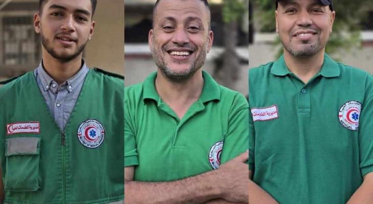 استشهاد 3 مسعفين بغزة.jpg