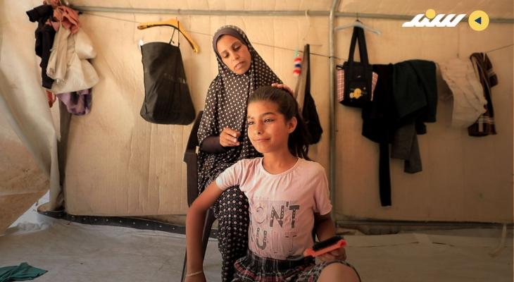 سلمى عبيد طفلة فقدت والديها واخيها بقصف إسرائيلي لمنزل بجباليا
