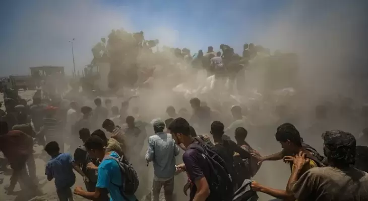 استهداف المجوعين في قطاع غزة