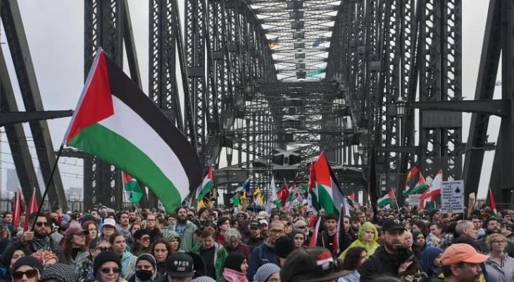 مظاهرة حاشدة تضامنا مع غزة في أستراليا