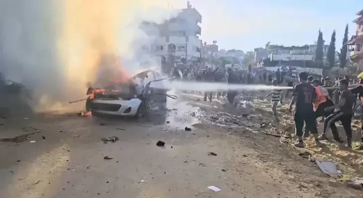 قصف مركبة