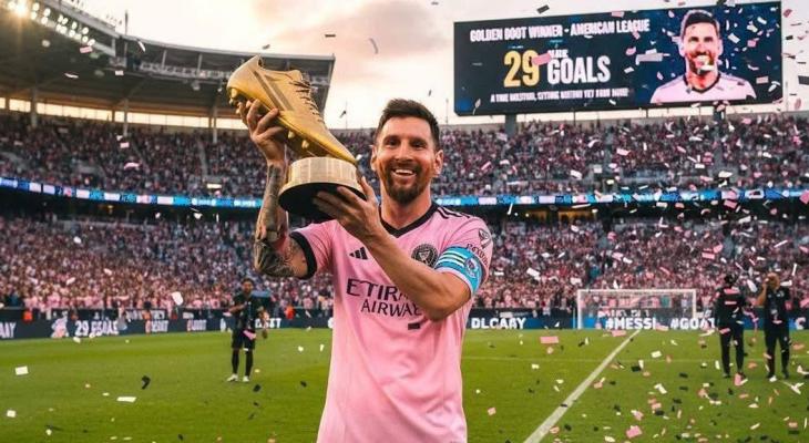 ميسي يتوج بجائزة الحذاء الذهبي في الدوري الأمريكي