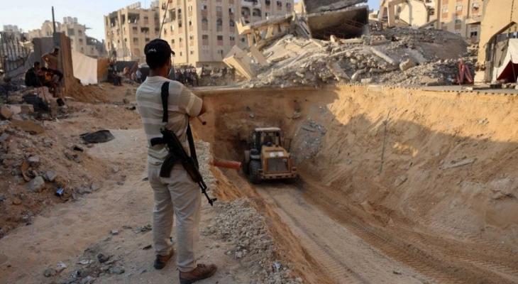 عمليات البحث تحت الأنقاض في غزة