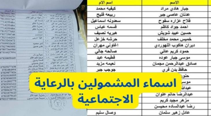 أسماء المشمولين بالرعاية الاجتماعية 2025: الوجبة السابعة وطرق الاستعلام