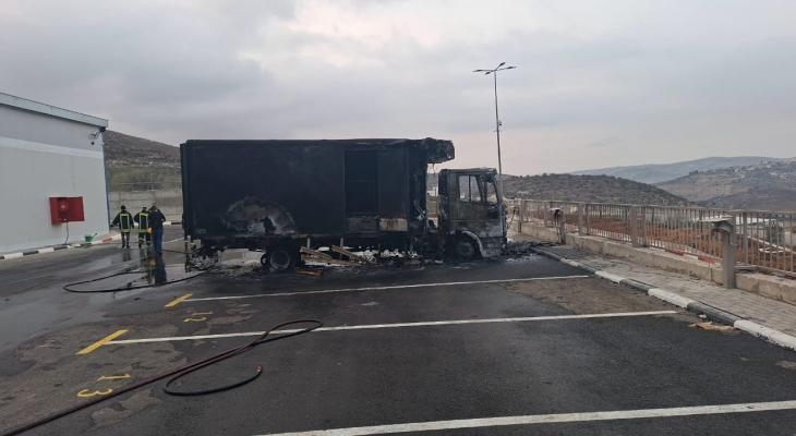 حريق في شركة جنيدي من قبل مستوطنين