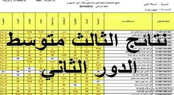 رابط نتائج الثالث متوسط 2025 الدور الثالث