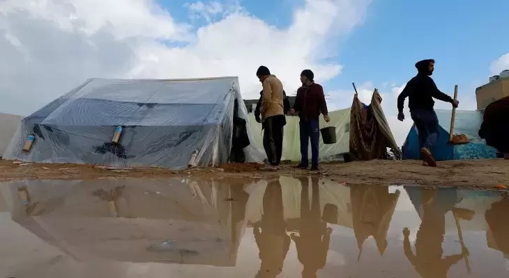 غرق خيام النازحين في غزة