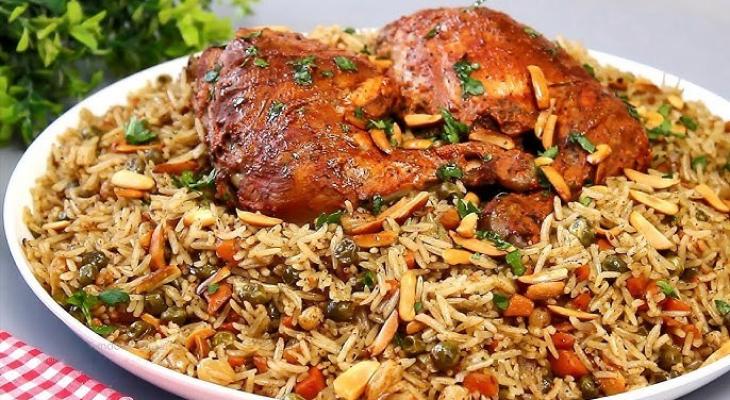 أرز بالخضروات المشوية
