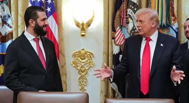 الرئيسان الأمريكي دونالد ترامب والسوري أحمد الشرع.webp