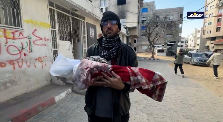 وفاة الطفلة شذى أبو جراد (3 أشهر) متأثرة بالبرد القارس في حيّ الدرج بمدينة غزة
