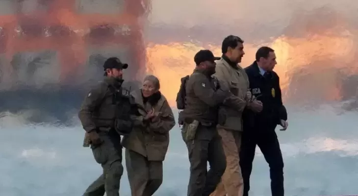 نقل الرئيس الفنزويلي المختطف مادورو مكبلاً إلى المحكمة