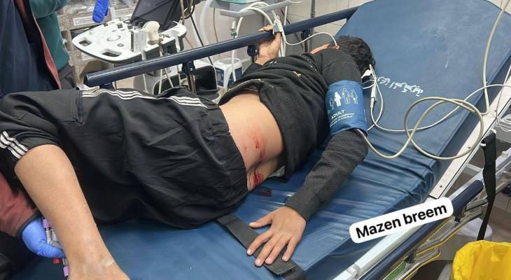 إصابة طفل برصاص الاحتلال في غزة.jpg