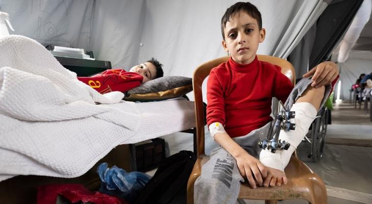 الأطفال الجرحى في غزة