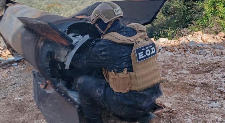 سقوط شظايا بالضفة.jpg