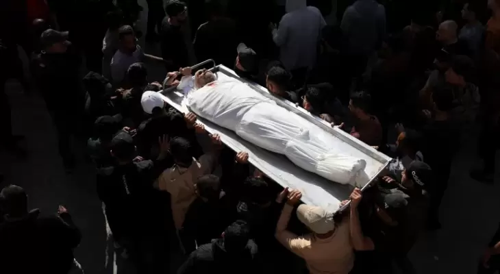 تشييع جثمان شهيد فلسطيني في غزة.webp