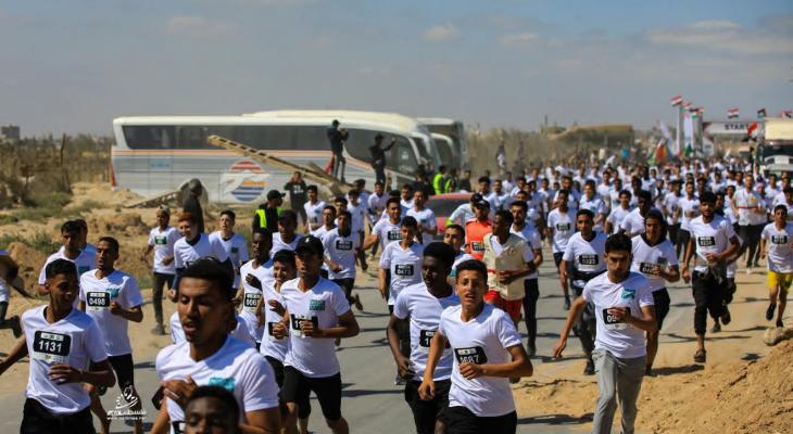 اختتام فعاليات ماراثون فلسطين الدولي في الضفة غزة