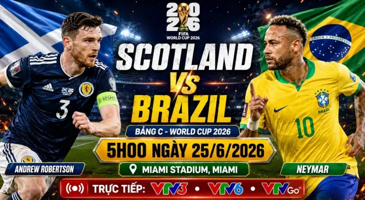 بث مباشر البرازيل ضد اسكتلندا في كأس العالم 2026