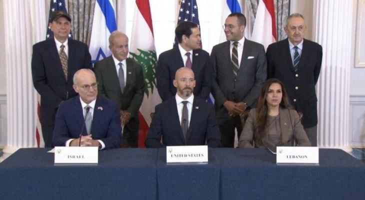 توقيع اتفاق إطاري بين لبنان وإسرائيل برعاية أمريكية