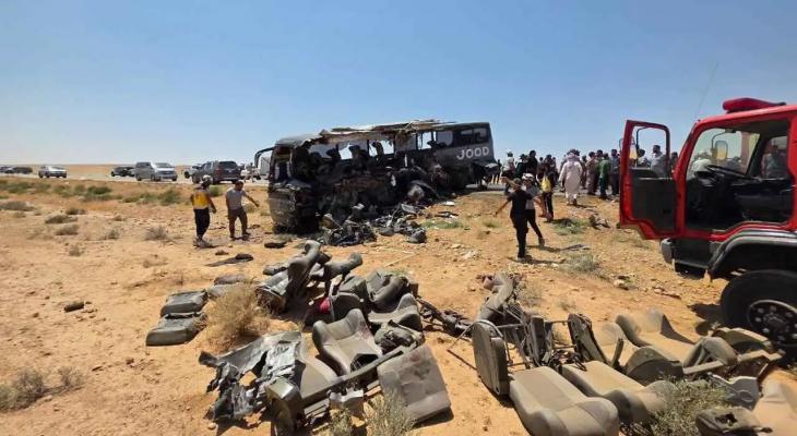 حادث سير تصادم حافلتين في سوريا