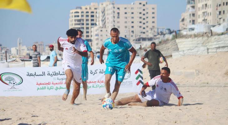 فوزان في بطولة كرة القدم الشاطئية بغزة