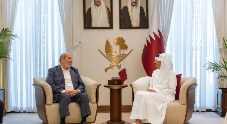وزير خارجية قطر يلتقي الدكتور الحية