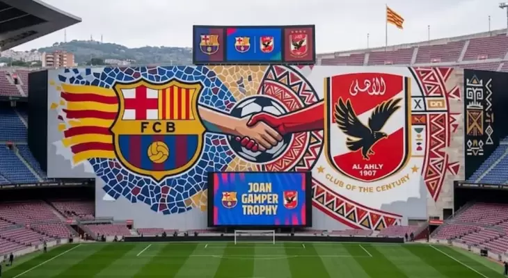 موعد مباراة الأهلي وبرشلونة والقنوات الناقلة