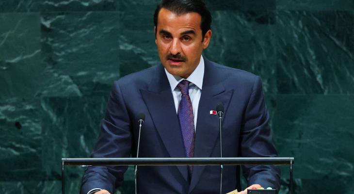 أمير قطر أمام الجمعية العامة للأمم المتحدة