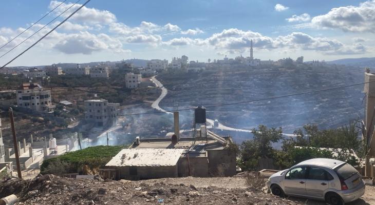 إطلاق الاحتلال قنابل غاز خلال مواجهات في قريوت