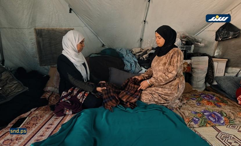 القوارض تُتلف جهاز العروس أماني أبو سلمى في خانيونس