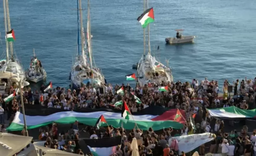 "التجمع الوطني" يرحّب بأسطول الحرية لكسر حصار غزة