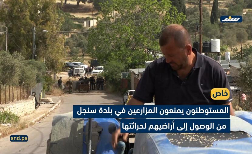 مستوطنون يمنعون مزارعي سنجل من الوصول لأراضيهم