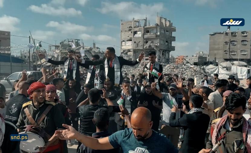 من الركام إلى الأحلام.. حفل زفاف لـ 150 عريساً وعروساً في جباليا
