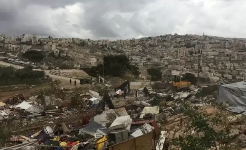 الاحتلال يهدم منازل بخلة السدرة شمال القدس