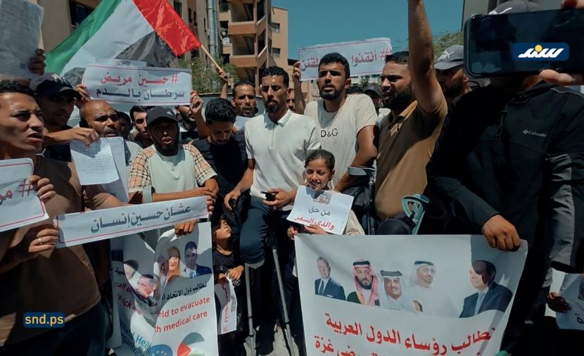 صرخة من أمام المستشفيات.. مرضى وجرحى غزة يطالبون بحقهم بالنجاة