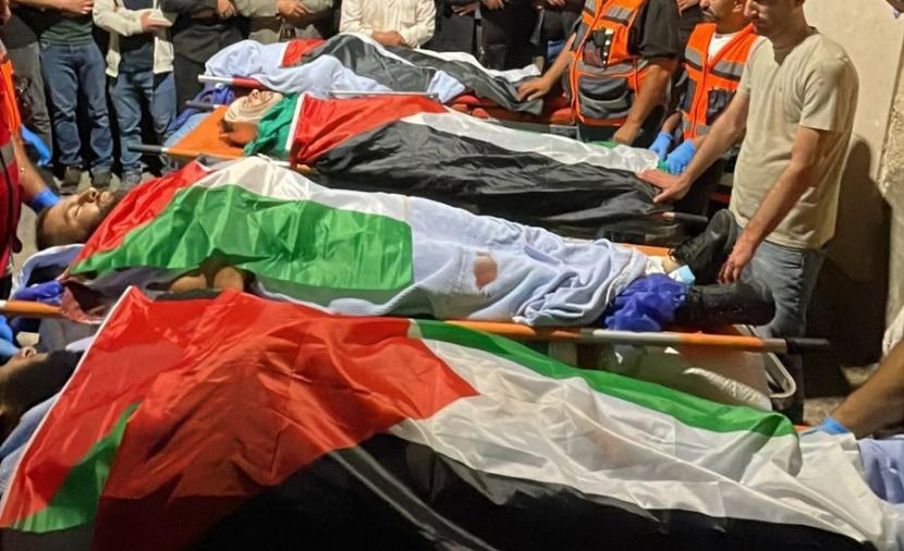 تشييع 4 شهداء في تل بظروف مقيدة