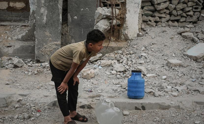 2500 أسرة نازحة تُواجه خطر العطش في رفح