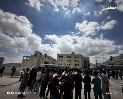 مجلس اتحاد الطلبة بجامعة النجاح ينظم وقفة إسنادية لمدينة جنين (5).jpg