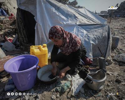 عائلة من مخيم جباليا شمال قطاع غزة تدشن خيمتها على أنقاض منزلها المدمر 3.jpg