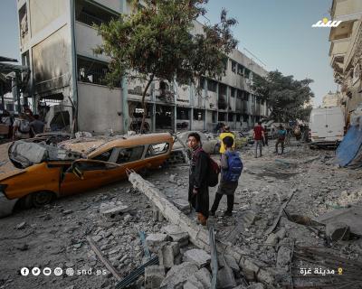 دمار هائل خلفه قصف الاحتلال لمدرسة فهمي الجرجاوي التي تأوي النازحين بمدينة غزة 3.jpg