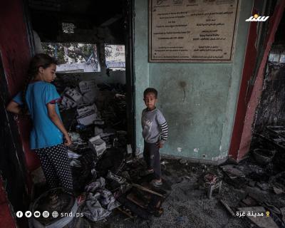 دمار هائل خلفه قصف الاحتلال لمدرسة فهمي الجرجاوي التي تأوي النازحين بمدينة غزة 18.jpg