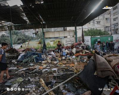 دمار هائل خلفه قصف الاحتلال لمدرسة فهمي الجرجاوي التي تأوي النازحين بمدينة غزة 4.jpg