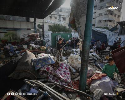دمار هائل خلفه قصف الاحتلال لمدرسة فهمي الجرجاوي التي تأوي النازحين بمدينة غزة 8.jpg