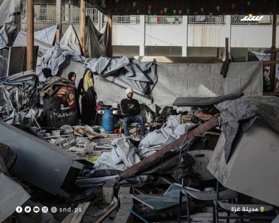 دمار هائل خلفه قصف الاحتلال لمدرسة فهمي الجرجاوي التي تأوي النازحين بمدينة غزة 2.jpg