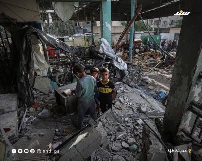 دمار هائل خلفه قصف الاحتلال لمدرسة فهمي الجرجاوي التي تأوي النازحين بمدينة غزة 7.jpg